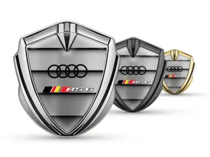 Audi Emblema Metallico Badge Finitura Moderna Tocco Top